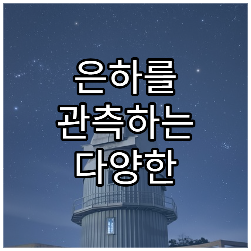 은하를 관측하는 다양한 망원경의 역할