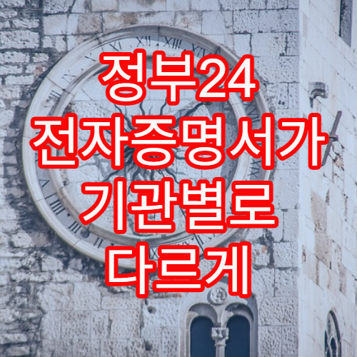 정부24 전자증명서가 기관별로 다르게 처리되는 이유