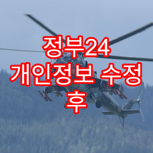 정부24 개인정보 수정 후 적용까지 걸리는 시간